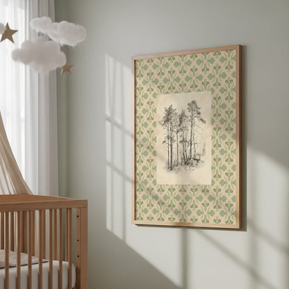 Woodland Nursery Wall Art Gallery with Bunny, Ducks, Florals & Meadow Scenes (9 Pieces)