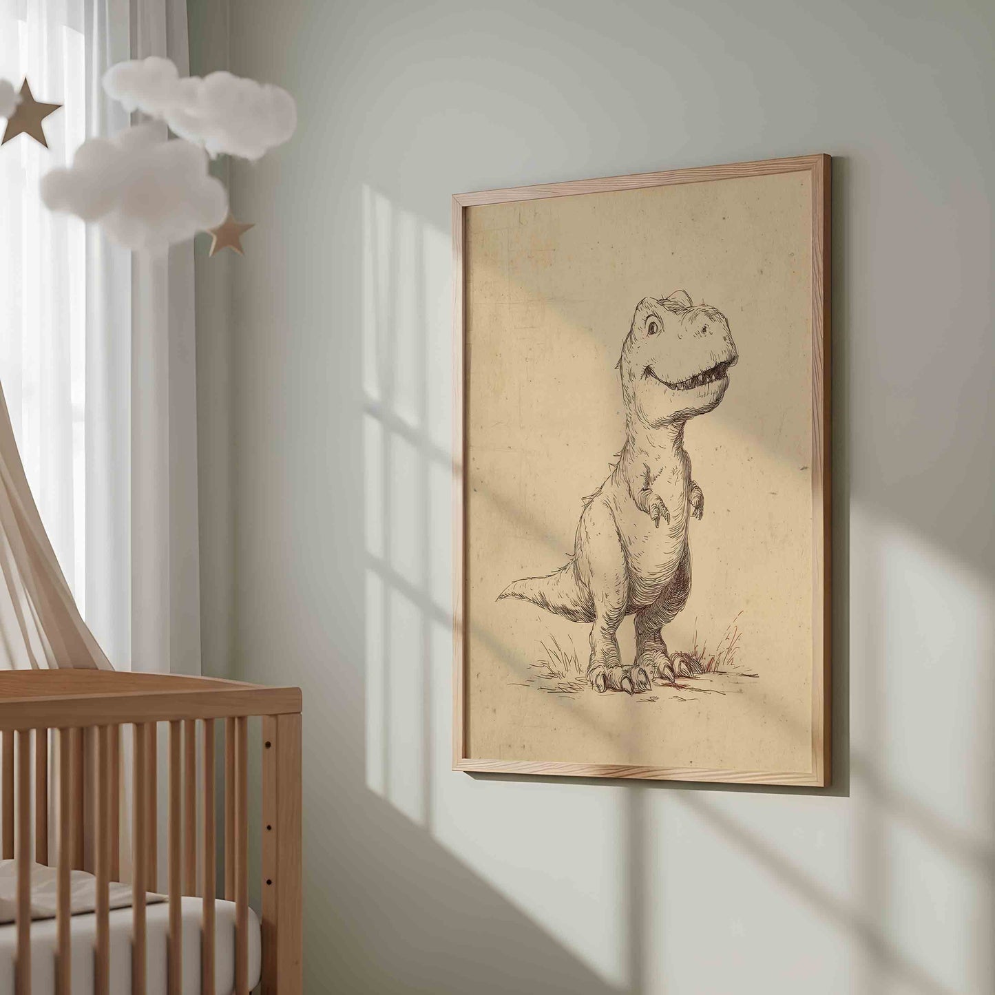 Dinosaur Nursery Wall Art Set - 11 Vintage Printable Prints