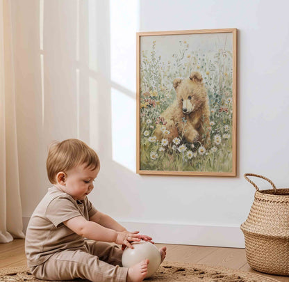 Vintage Woodland Baby Animals Prints - Set of 4