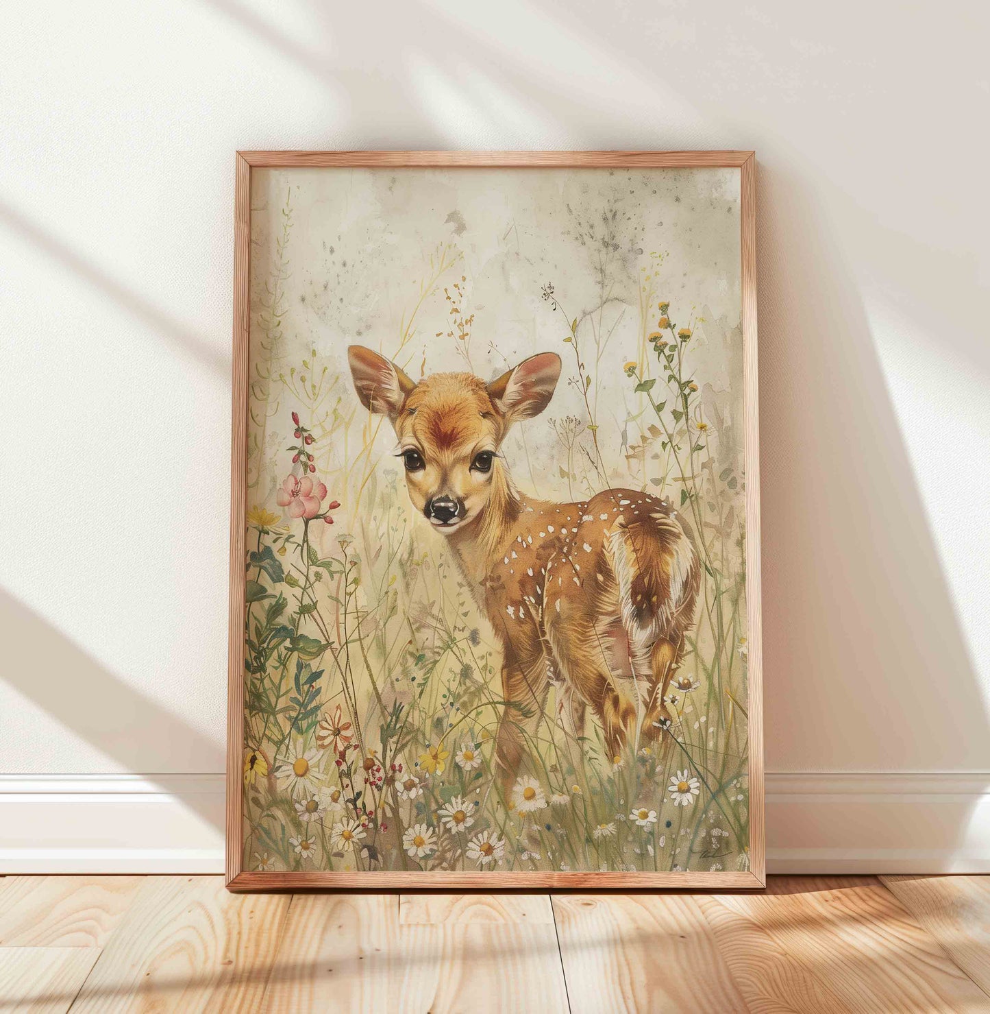 Vintage Woodland Baby Animals Prints - Set of 4