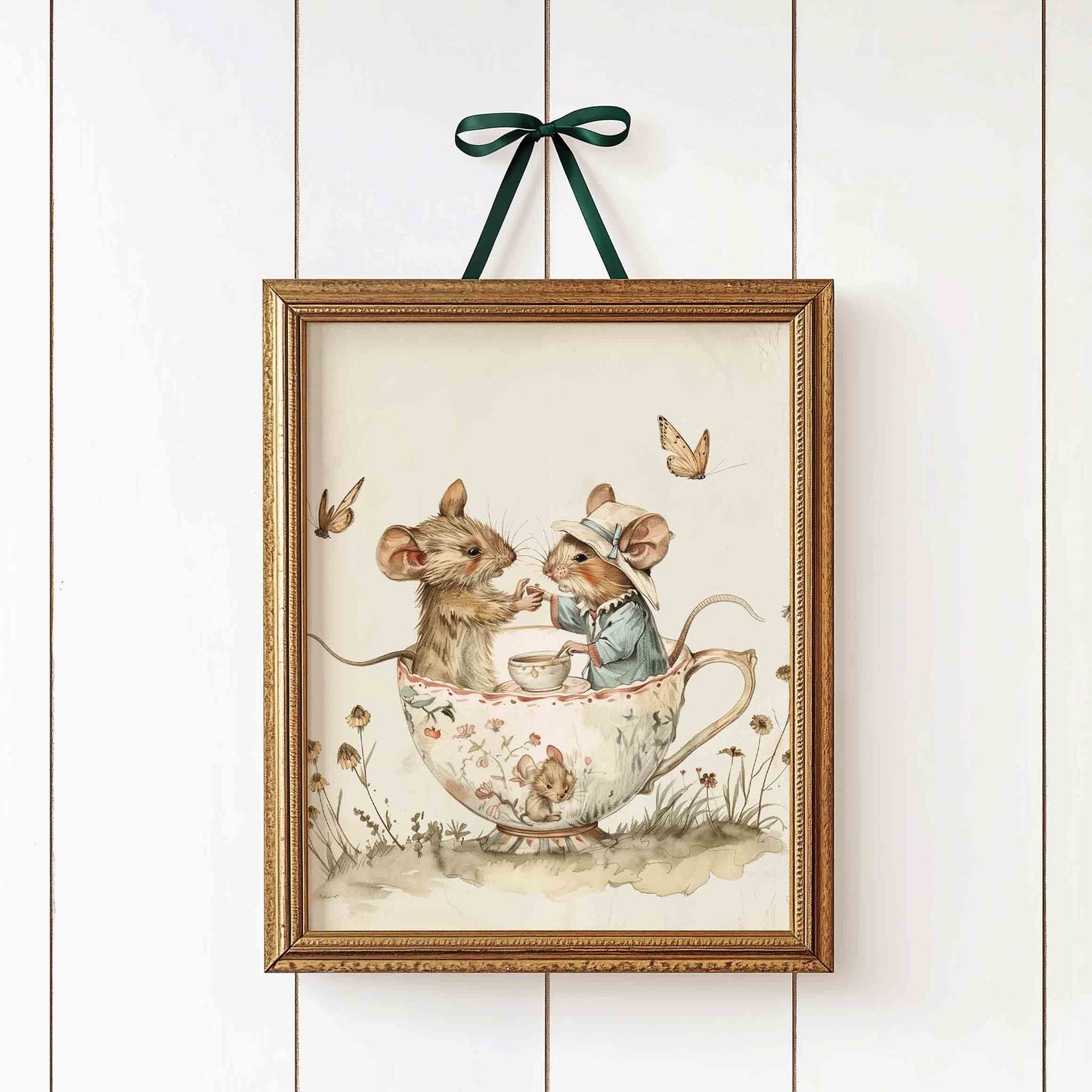 Vintage Nursery Gallery Prints for Girls - Set of 6