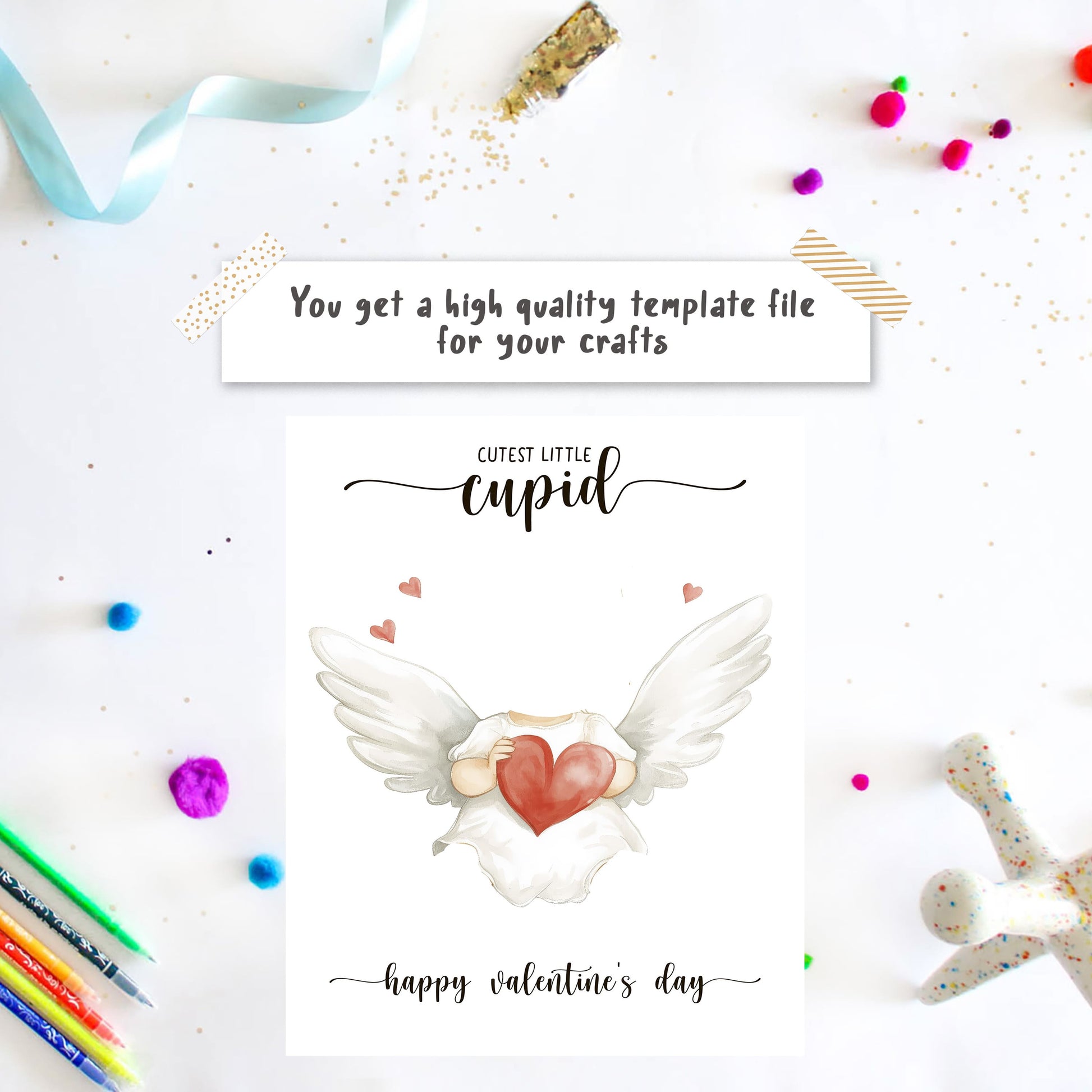 Cutest Cupid footprint with Photo Template