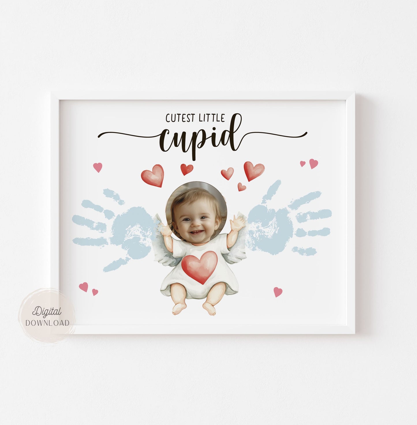 Cutest Cupid - Valentine handprint with Photo