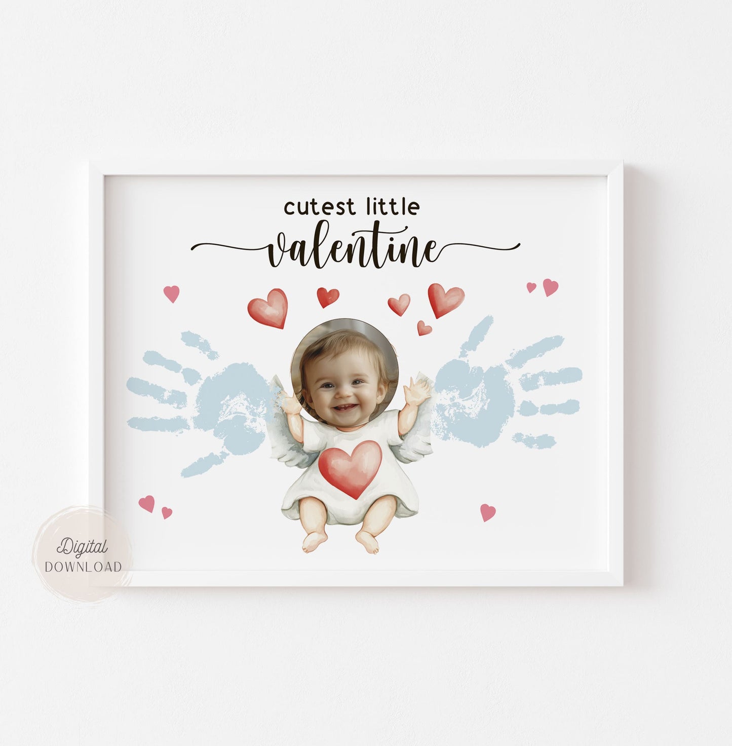 Cutest Valentine handprint with Photo