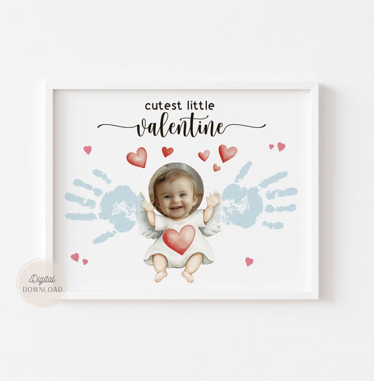 Cutest Valentine handprint with Photo