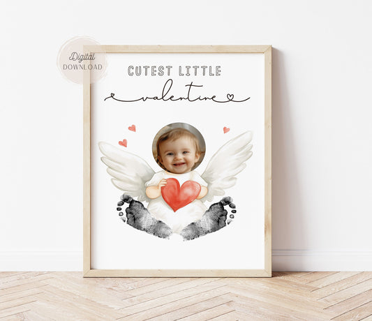 Cutest Valentine footprint with Photo