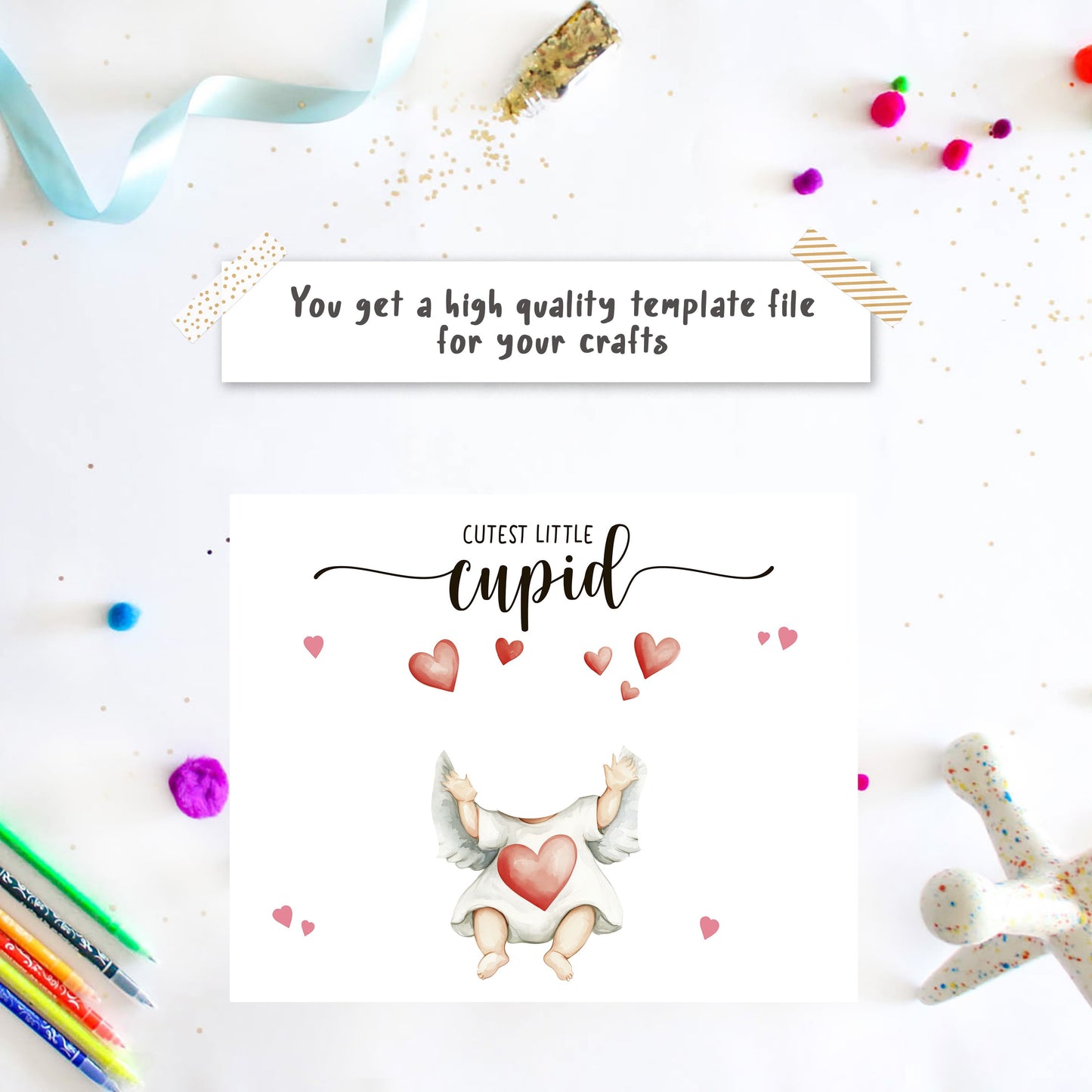 Cutest Cupid - Valentine handprint with Photo PDF