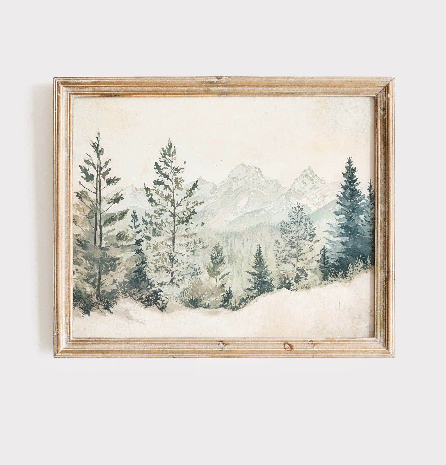 Antique botanical forest print for a sophisticated gender neutral nursery wall
