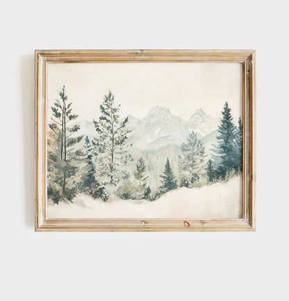 Antique botanical forest print for a sophisticated gender neutral nursery wall
