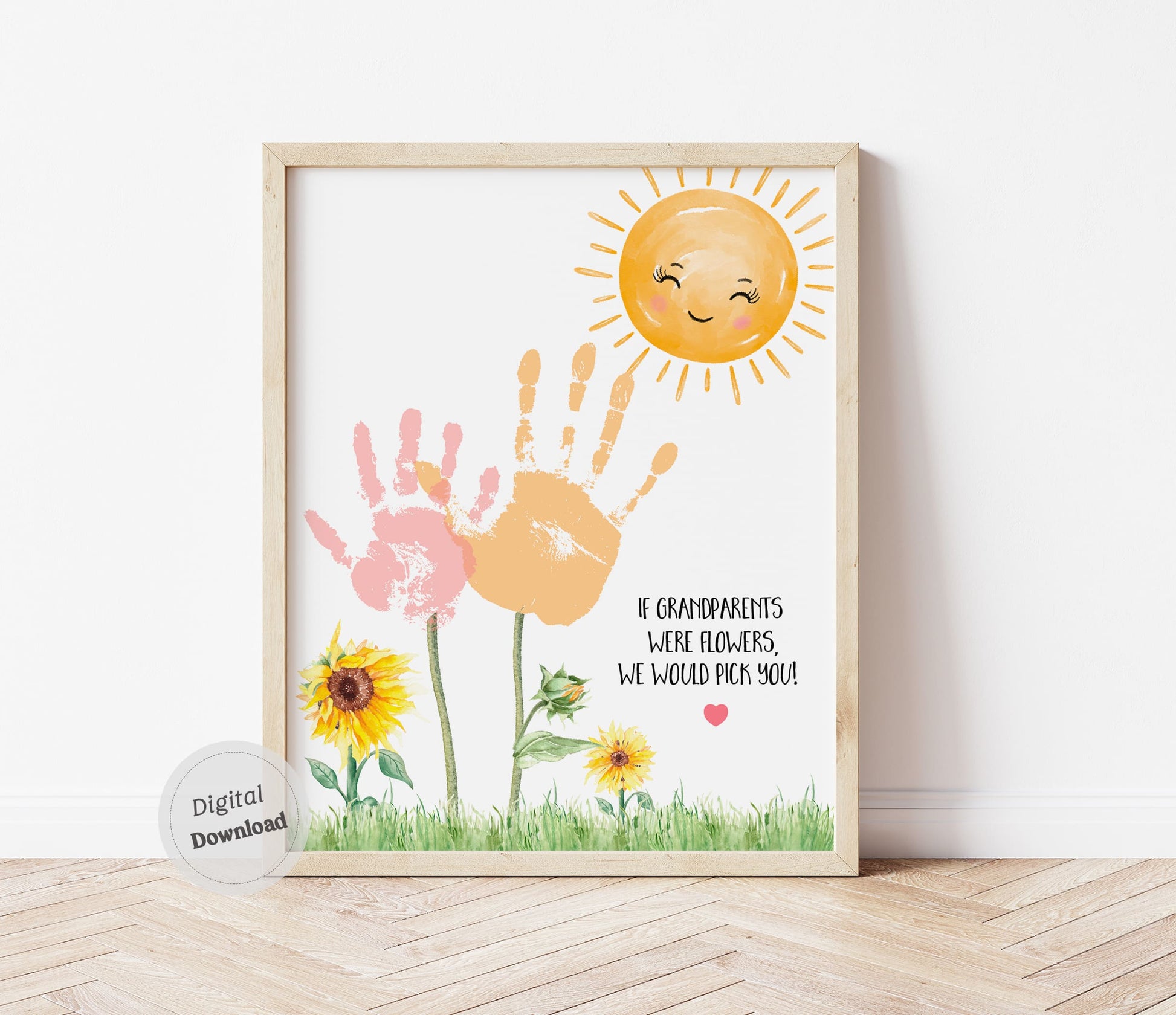 If Grandparents Were Flowers We Would Pick You handprint keepsake craft template