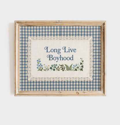 Classic vintage inspired wall art for a baby boy nursery