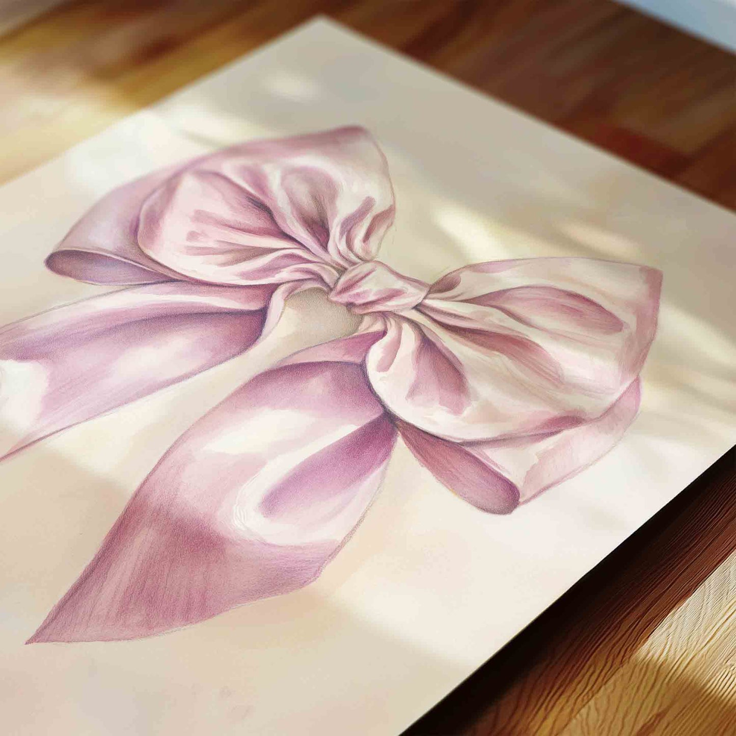 Coquette Pink Nursery Wall Art Set with Bunny and Bicycle