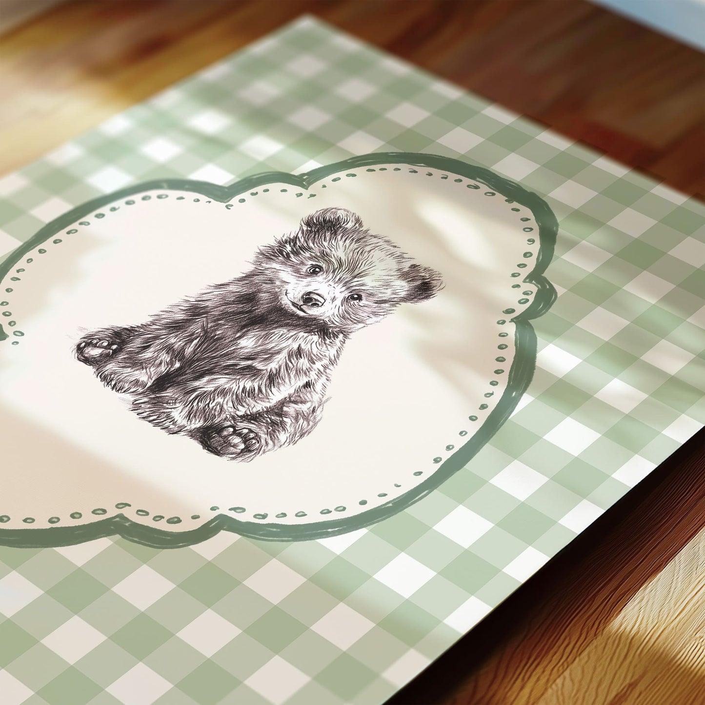 Bear Nursery Wall Art Set – Vintage Animal Illustrations for Baby Room