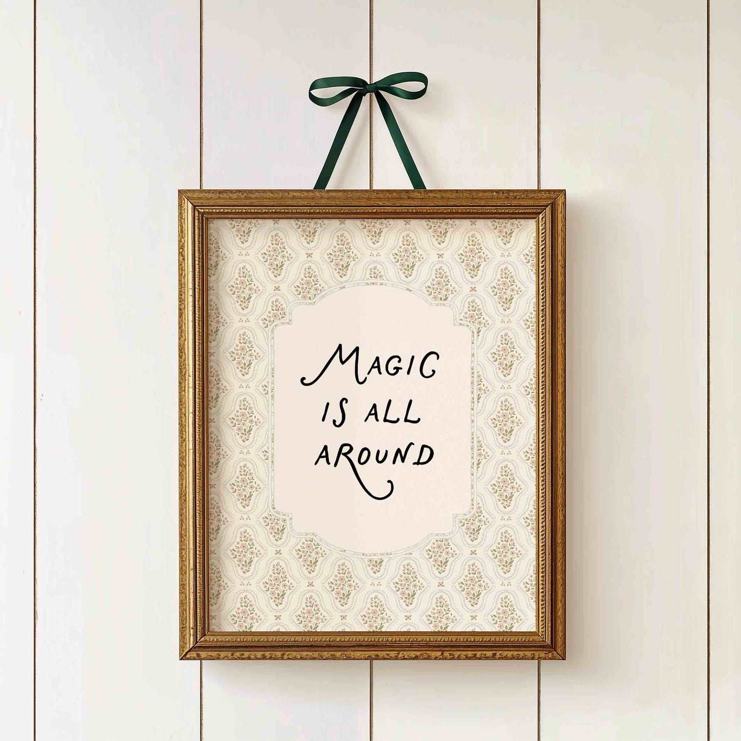 Magic is all around typography print styled for a fairytale princess nursery room