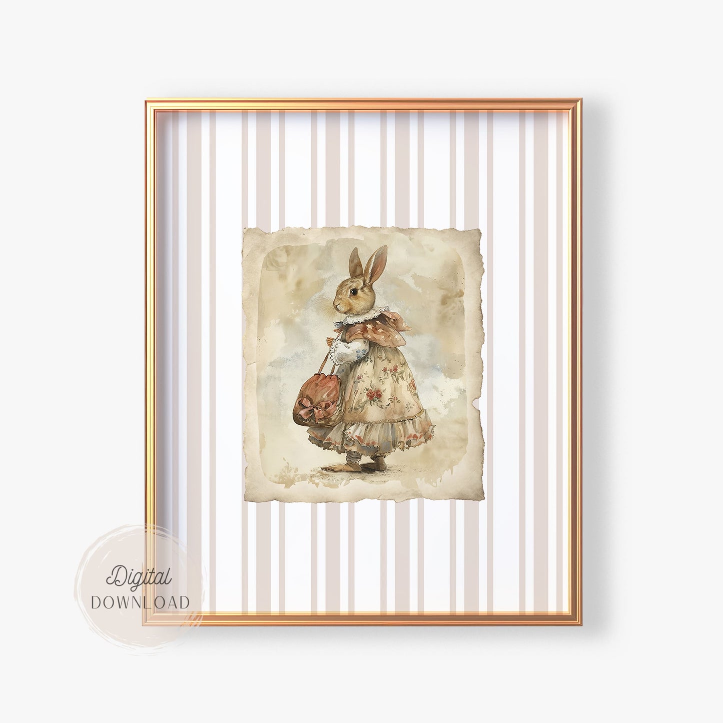 Vintage Bunny Wall Art – Digital Download