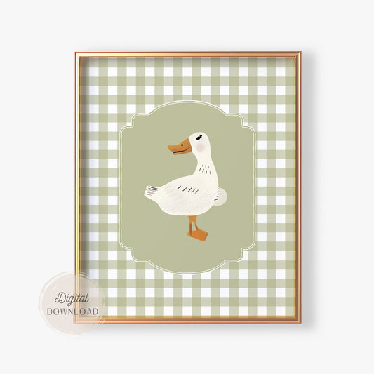 Vintage-Inspired Duck Wall Art – Cozy Farmhouse Nursery Decor