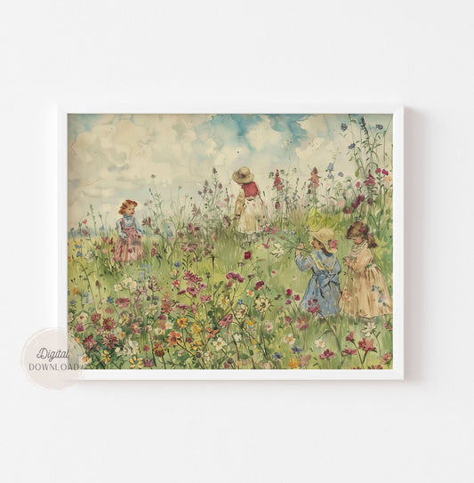 Vintage Children’s Wall Art – Watercolor Print