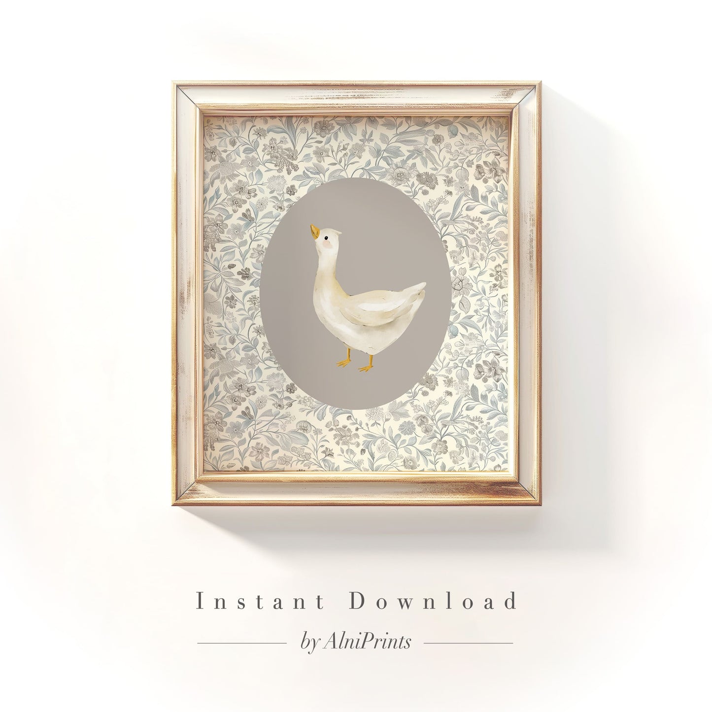 Elegant Goose Wall Art – Classic Farmhouse Illustration