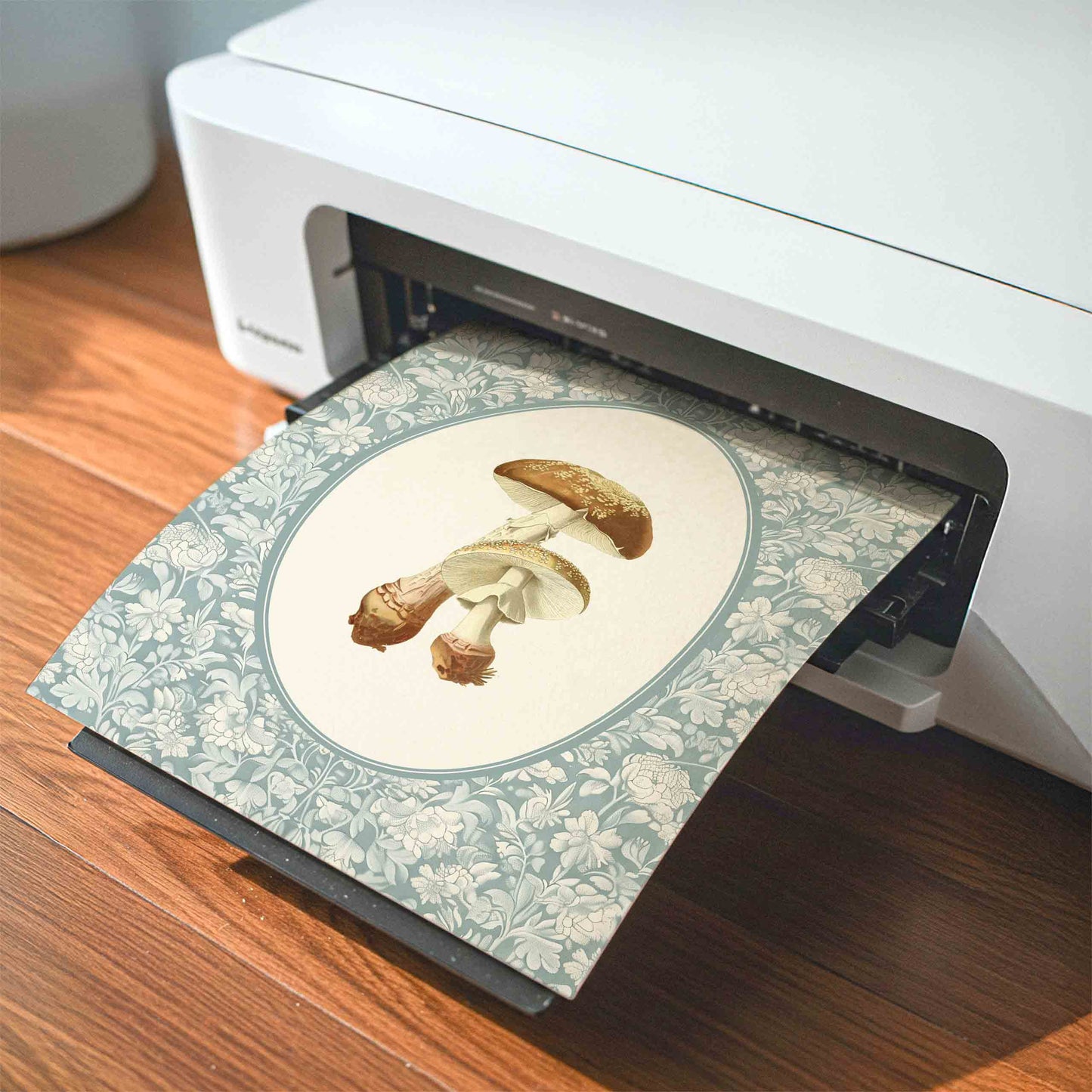 Mushroom Prints in Blue - Set of 3 - 001