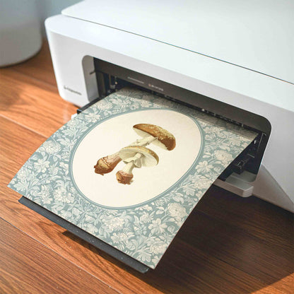 Mushroom Prints in Blue - Set of 3 - 001