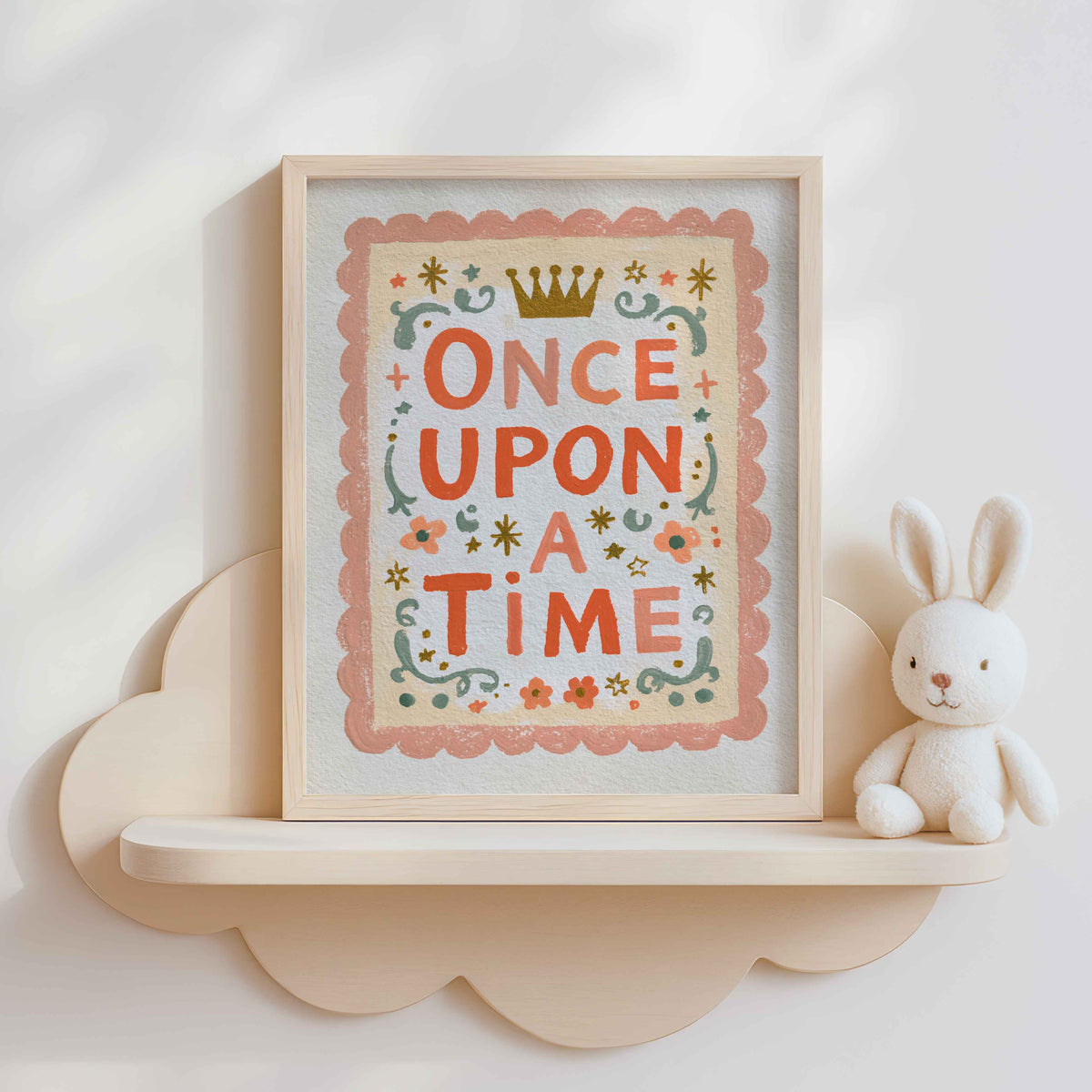 Once Upon A Time quote print for a reading nook