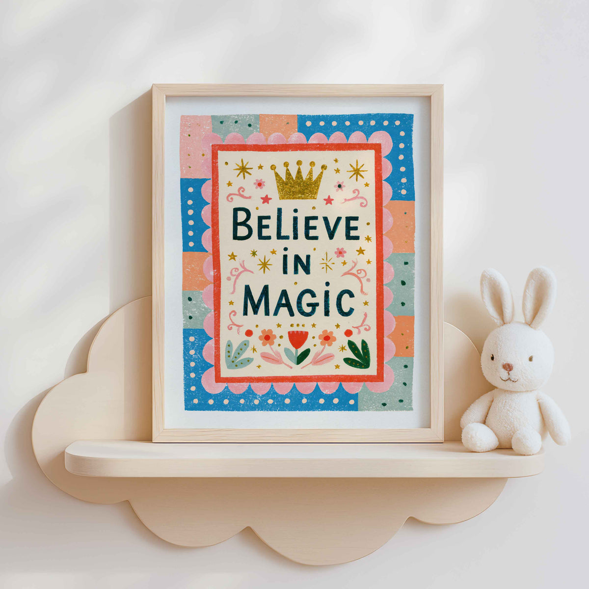 Believe In Magic quote print for a princess corner or gallery wall