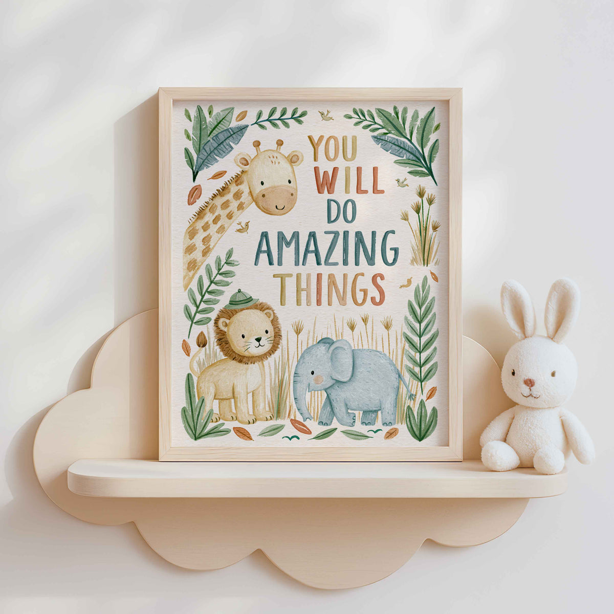 You Will Do Amazing Things quote print for a toddler play area