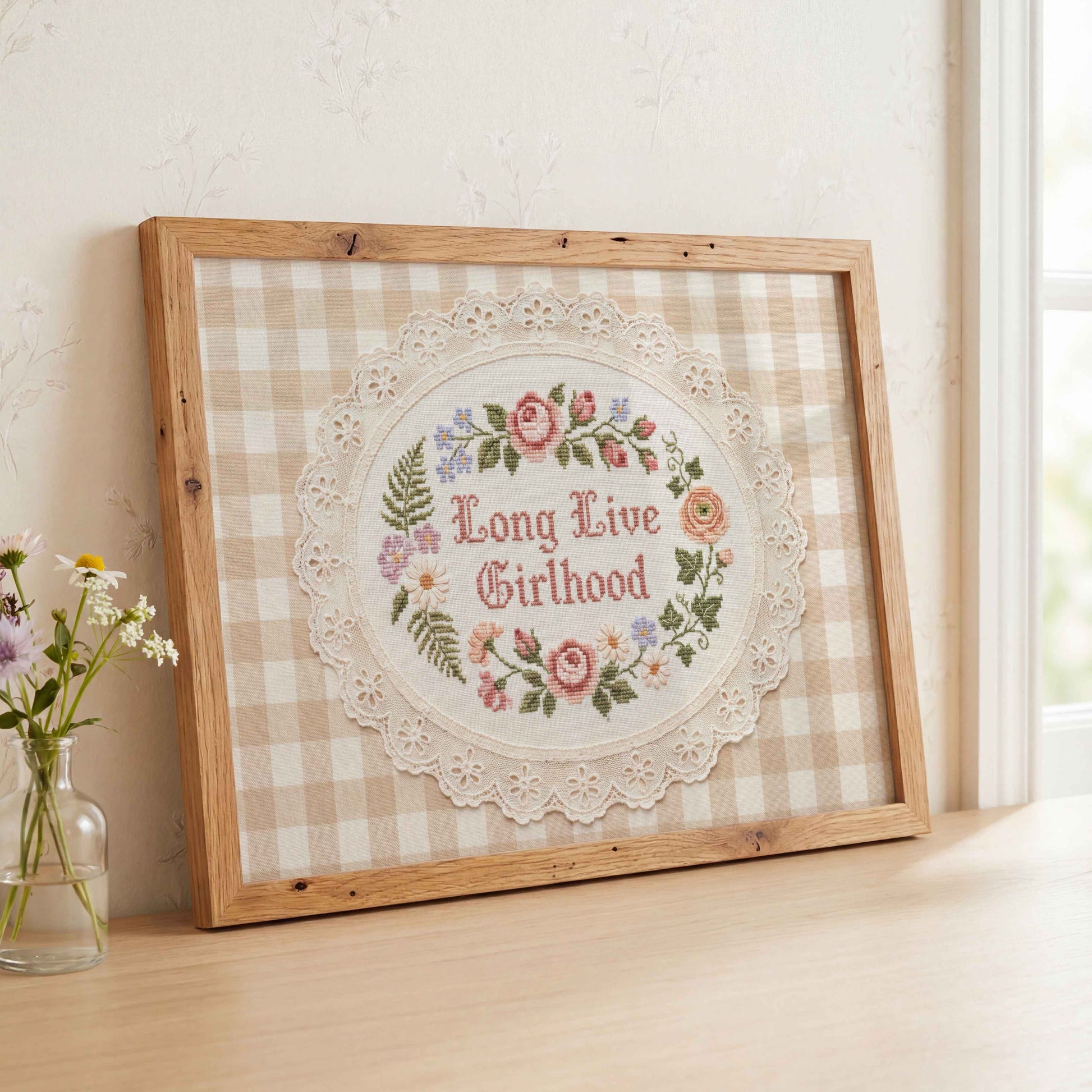 Grandmillennial nursery wall art in a toddler bedroom