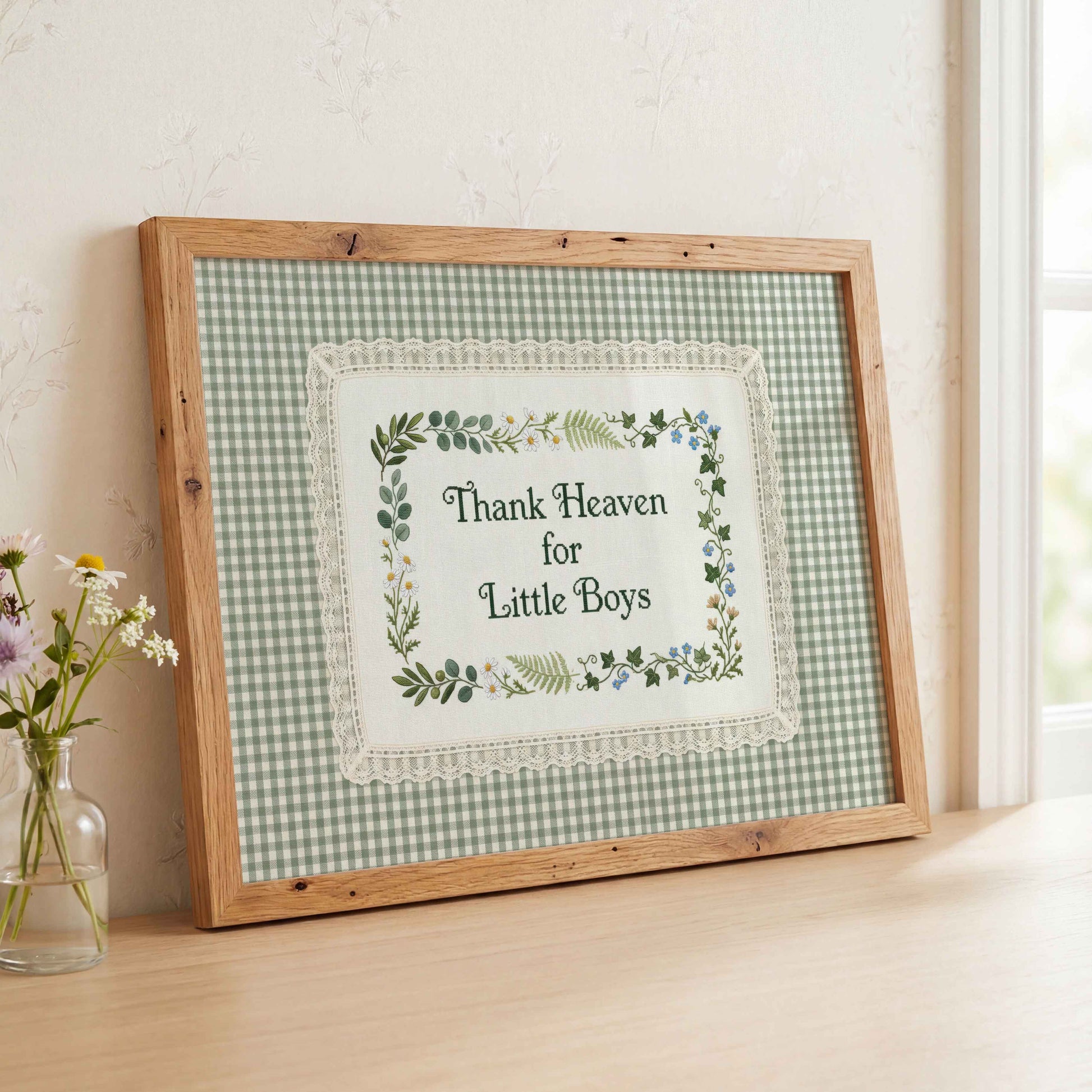 Classic vintage inspired wall art for a baby boy nursery
