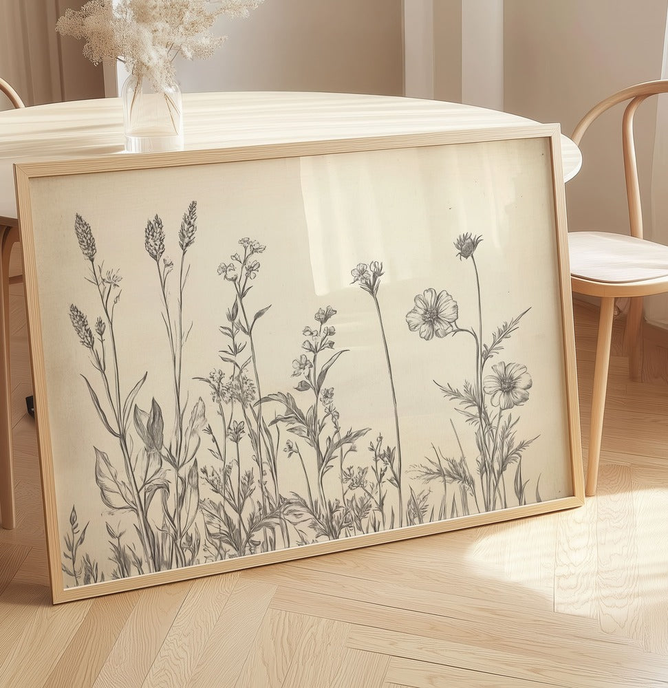 Vintage pencil sketch badger print for a gender neutral woodland nursery
