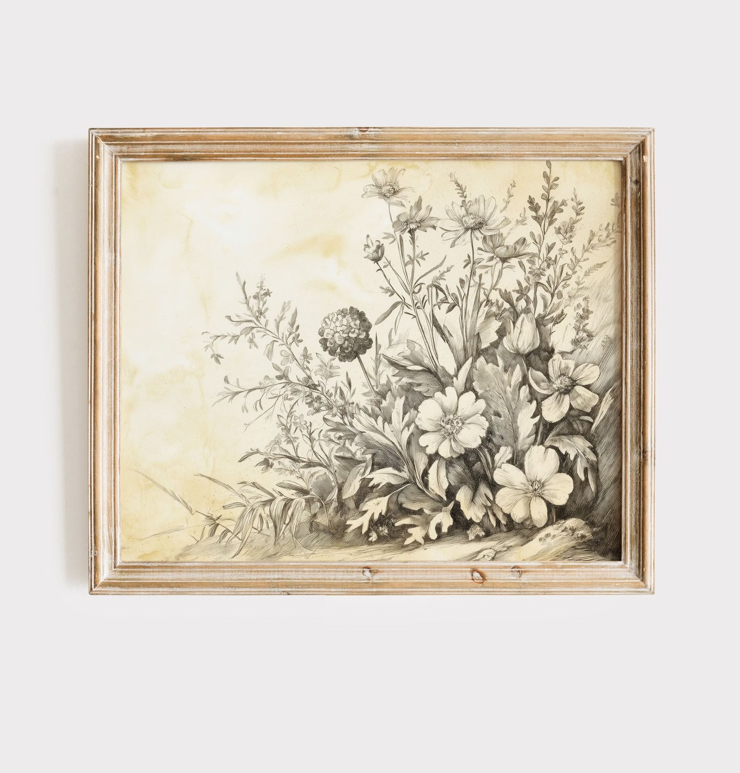 Vintage pencil sketch hedgehog print for a minimalist woodland nursery wall