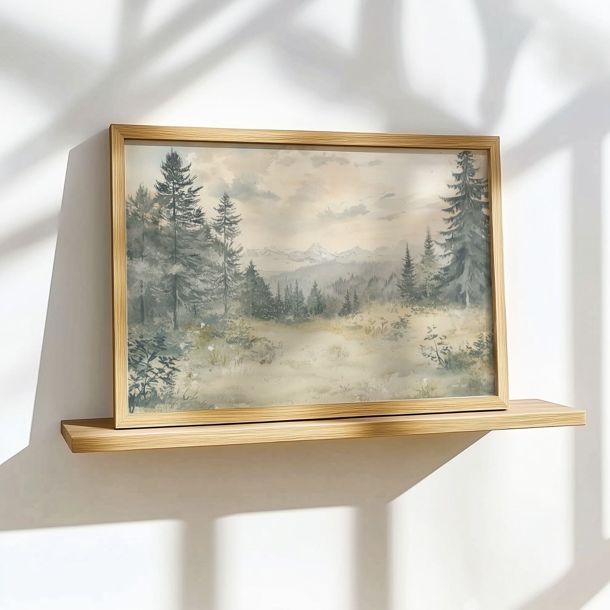 Watercolor eagle print for a classic wilderness gender neutral nursery wall