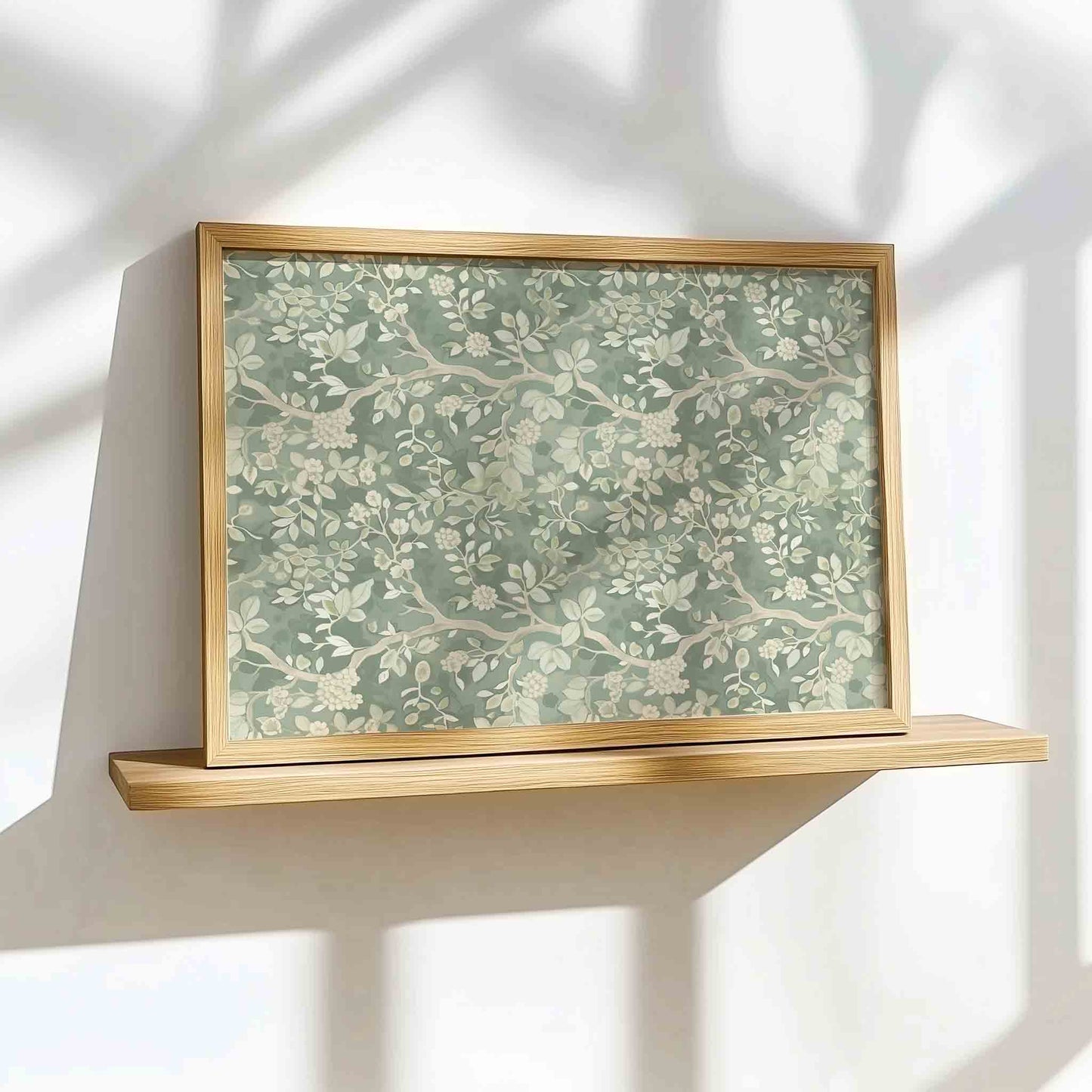 Watercolor forest texture print for an earthy cabin themed nursery gallery wall