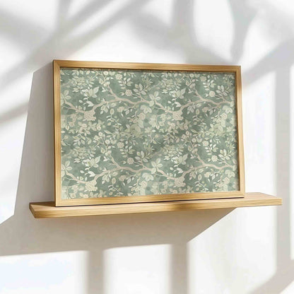 Watercolor forest texture print for an earthy cabin themed nursery gallery wall