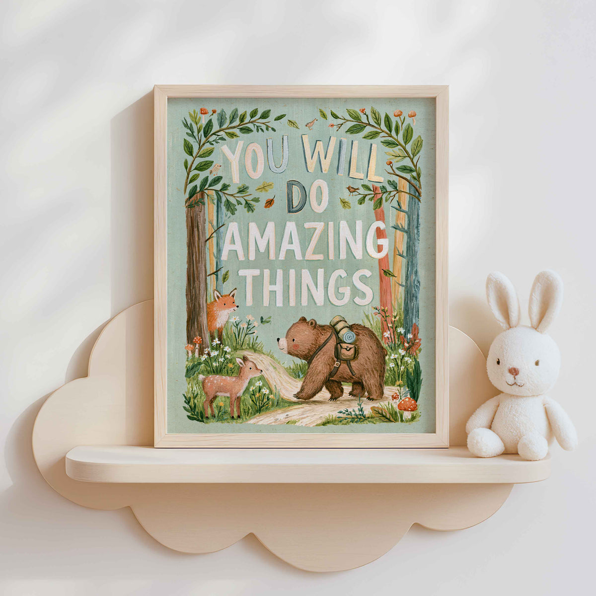 You Will Do Amazing Things quote print for a playroom or reading nook