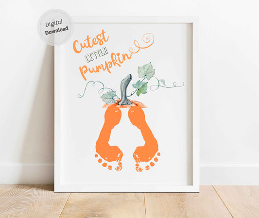 Cutest Little Pumpkin Footprint or Handprint Art