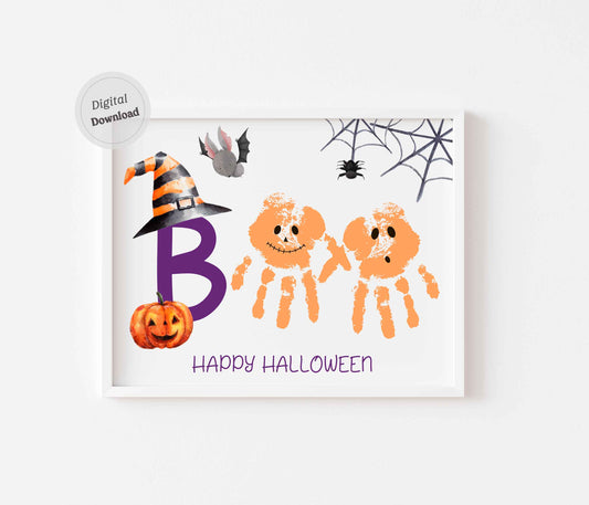 Ghost Halloween Handprint art My First Boo day download