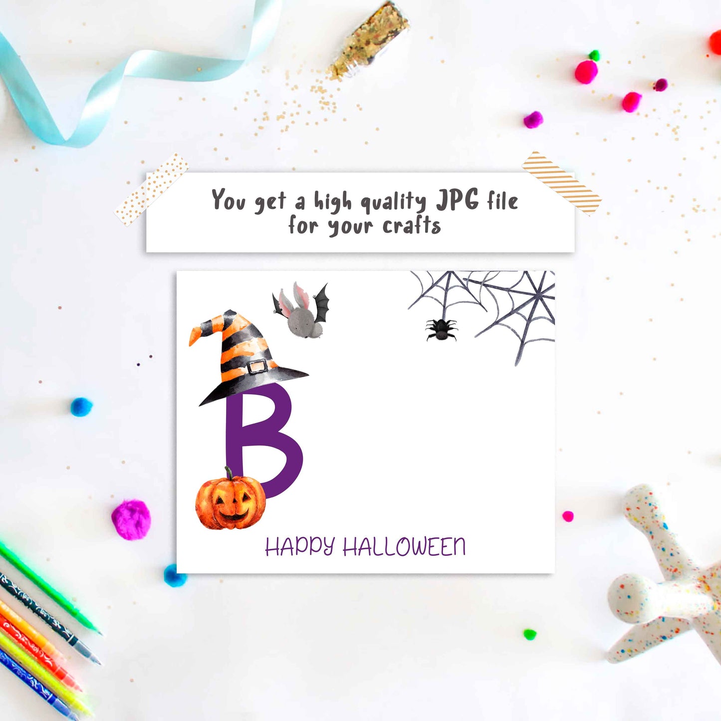 Ghost Halloween Handprint art My First Boo day download template