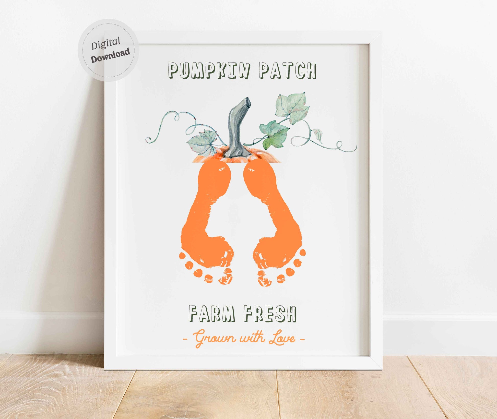 Pumpkin Patch Footprint -  First Fall craft