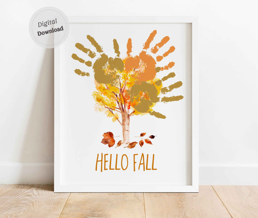 Fall Tree Handprint DIY craft preschool